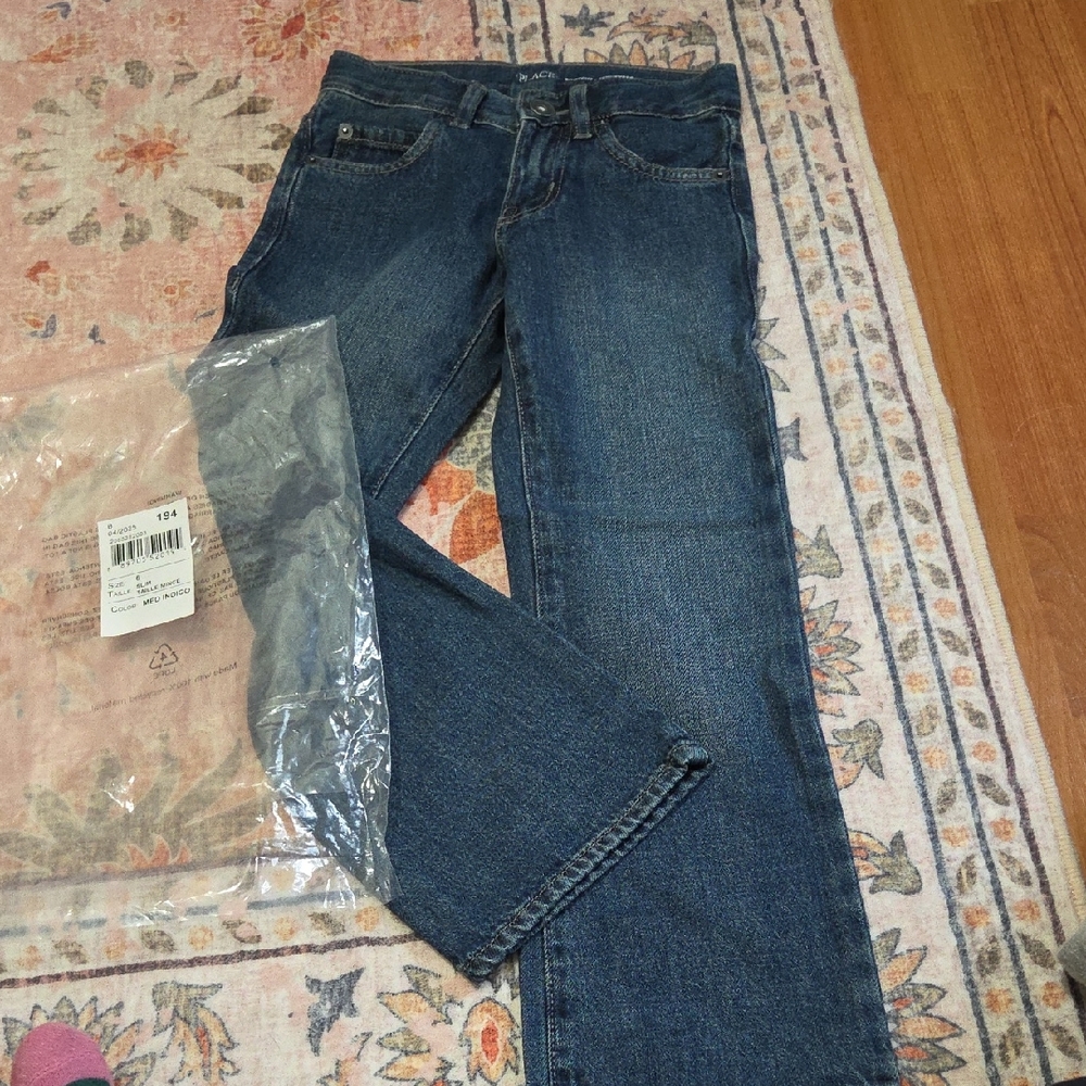 NWT Childrens Place Youth Blue Denim Jeans